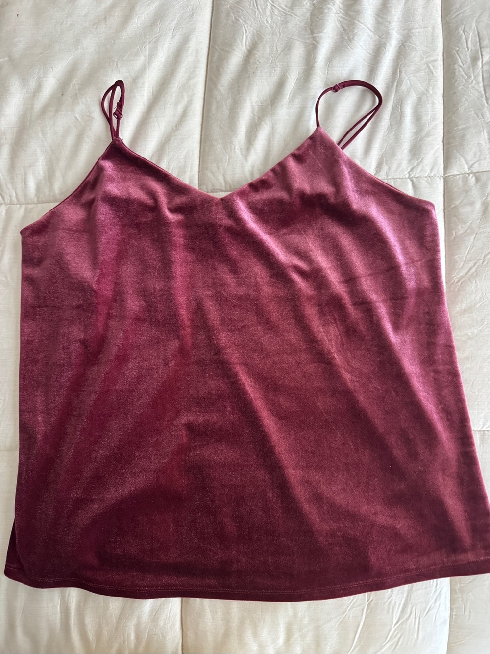 a new day Women's Velvet Spaghetti Strap Cami - Wine